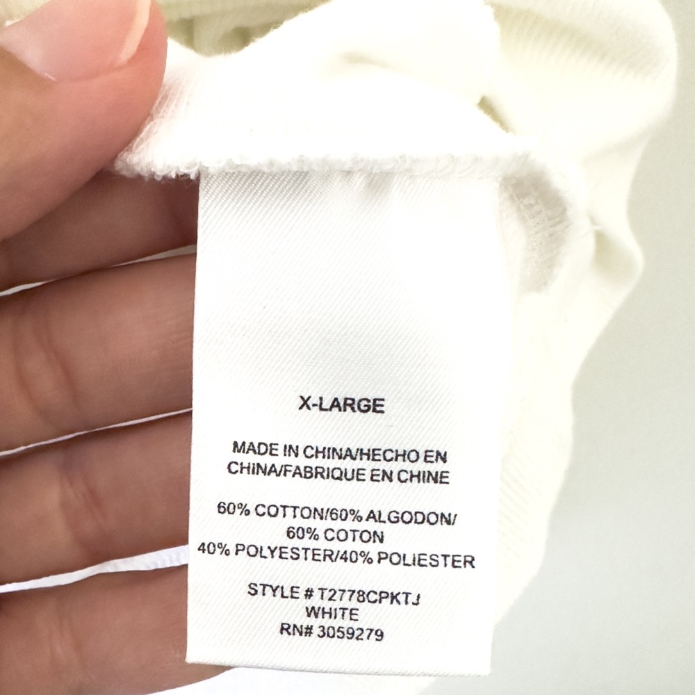 Thread & Supply Ribbed White Top - XL - Picture 4 of 5